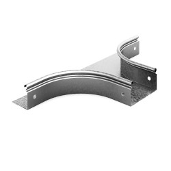 Ответвитель Ostec, Т-образн., плавн., неперфорированный, горизонтальн., для металлических лотков, 200х80х500 (ШхВхД), толщина: 0,7 мм, сталь, м. Сендзимира