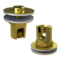 Клемма заземления Basor, М6*12, для проволочных лотков, 18х22 (ШхВ), латунь  под заказ от 1000 шт