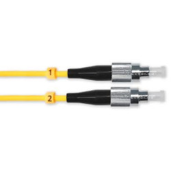 Коммутационный шнур оптический NTSS Tight Buffer, Simplex FC/FC, OS1 9/125, PVC, 3м, чёрный хвостовик, цвет: жёлтый