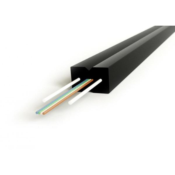Кабель волоконно-оптический Hyperline, Zip-cord, 4хОВ, SMF-28 9/125мм, LSZH, d 3, 1м, цвет: чёрный