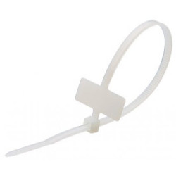 Стяжки кабельные KSS, 4х205 мм, 100 шт, цвет: белый