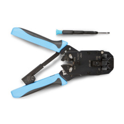 Инструмент для обжима проводников Hyperline, RJ-50, RJ-45, RJ-12, RJ-11 (10P10C, 8P8C типа AMP, 6P6C, 4P4C),, профессиональный, (HT-200A)