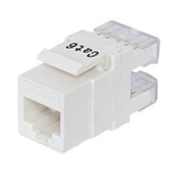 Модуль универсальный AMP, keystone, 1хRJ45, 180°, кат. 6, неэкр., 1 шт, цвет: белый, без пылезащитной крышки