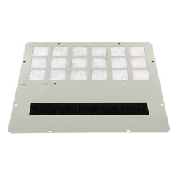 Заглушка Zpas, перфорированная, с фильтром и щеточным вводом, 420х420 мм, для шкафов Zpas, сталь, 1 шт, цвет: серый