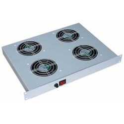 Вентиляторный модуль Zpas, 19, 45U, 482х350 (ШхГ), вентиляторов: 4, для шкафов, цвет: серый