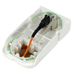 Лицевая панель розеточная Nexans LANmark-OF, snap-in, до 4х ОВ, 45x45мм, цвет: белый