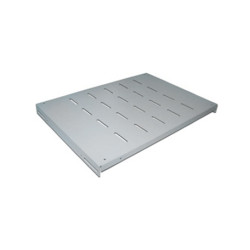 Полка TWT, перфорированная, стационарная, 1U, 490х800 (ШхГ), нагрузка до 80 кг, для стоек, цвет: серый