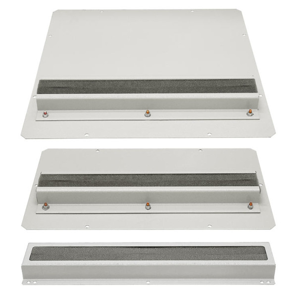 Заглушка Zpas, неперфорированная, с губчатым вводом, 40х420 мм, для шкафов Zpas, сталь, 1 шт, цвет: серый