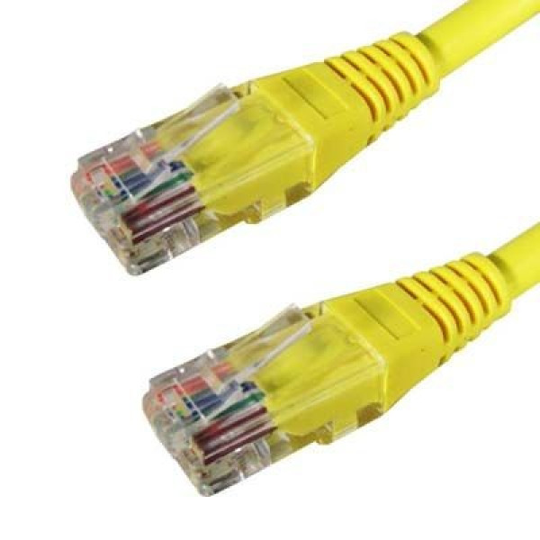 Шнур коммутационный AMP, неэкранированный, RJ45, кат. 5е, 100 МГц, PVC, 4м, жёлтый