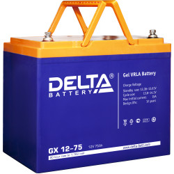 Аккумулятор для ИБП Delta Battery GX, 166х258х215 (ШхГхВ), необслуживаемый электролитный, цвет: синий, (GX 12-75)