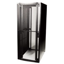 Шкаф телекоммуникационный напольный Siemon V800, IP20, 45U, 2146х800х1000 (ВхШхГ), дверь: перфорация, задняя дверь: двойная распашная, перфорация, разборный, цвет: чёрный, (V81A-2AB121-45)