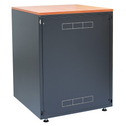 Шкаф телекоммуникационный напольный Zpas SJB SILENT, IP20, 18U, 871х600х600 (ВхШхГ), дверь: металл, задняя дверь: металл, сварной, цвет: чёрный, (WZ-4888-01-01-161)