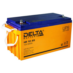 Аккумулятор для ИБП Delta Battery HR, 167х350х179 (ШхГхВ), необслуживаемый электролитный, цвет: жёлтый, (HR 12-65)