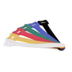 Стяжки кабельные на липучке Hyperline, открываемые, 12х125 мм, цвет: чёрный