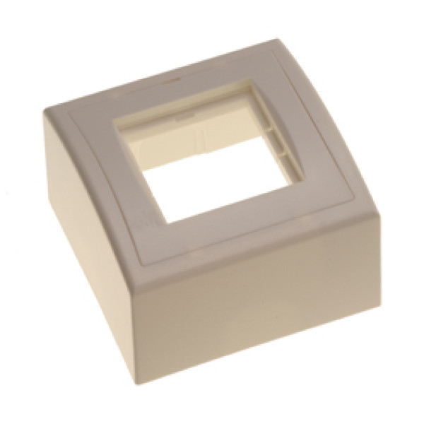 Коробка для настенного монтажа Nexans LANmark, 45x45, цвет: слоновая кость, размер наружный: 80x80