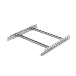 Лестничный лоток Ostec, трубчатый борт, стандартный, перфорированный, 600х50х3000 (ШхВхД), толщина: 1,2 мм, сталь, м. Сендзимира