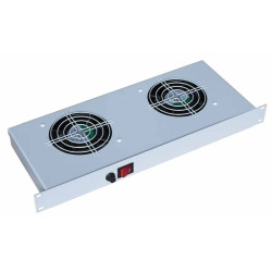 Вентиляторный модуль Zpas, 19, 1U, 482х180 (ШхГ), вентиляторов: 2, 40 дБ, для шкафов, цвет: серый