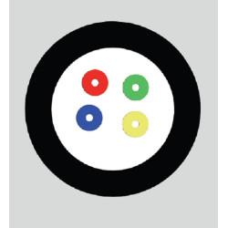 Кабель волоконно-оптический Eurolan, Tight Buffer, 4хОВ, OM1 62,5/125мм, LSZH-FR, d 6,3, цвет: чёрный