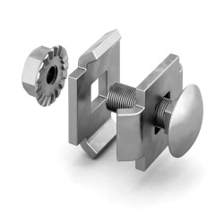 Комплект крепежа Ostec, гайка, шайба, болт, с грибовидной головкой, для проволочных лотков, 20 мм