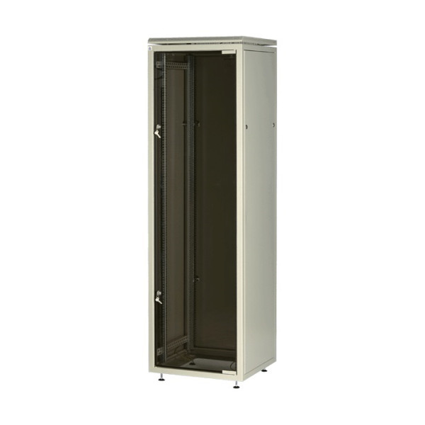 Шкаф телекоммуникационный напольный Zpas SZBR, IP20, 12U, 630х600х600 (ВхШхГ), дверь: металл с окном, задняя дверь: металл, разборный, цвет: серый, (WZ-SZBR-130-G7AA-11-0000-011)