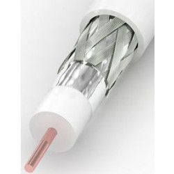 Кабель коаксиальный Cablink DG EXTREME 7HD, PVC, двухслойный экран (100% + 70%), 75 +/-3 Ом, бухта, 250 м, цвет: белый, d 1,13