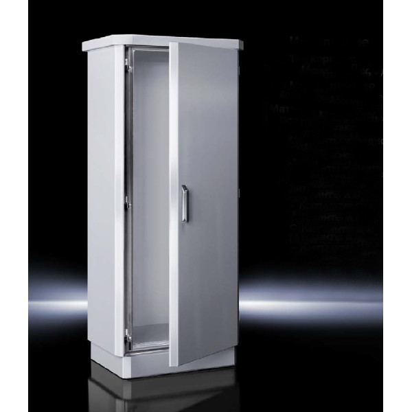 Шкаф уличный всепогодный напольный Rittal CS New, IP55, 30U, 1355х600х500 (ВхШхГ), дверь: металл, цвет: серый, (9783530)