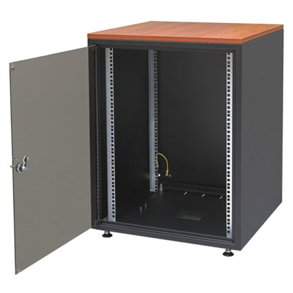 Шкаф телекоммуникационный напольный Zpas SJB, IP20, 18U, 871х600х600 (ВхШхГ), дверь: стекло, задняя дверь: металл, сварной, цвет: чёрный, (WZ-3987-01-04-161)