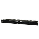 Коммутационная патч-панель наборная AMP, 19, 1HU, 16xRJ45, кат. 6, универсальная, экр., встраиваемый, цвет: чёрный, (336525-1)