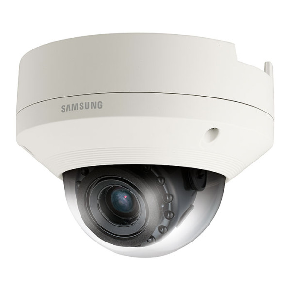 Сетевая IP видеокамера Samsung, купольная, улица, х16, матрица 1/3, ИК-фильтр, цв:1 лк, ч/б:0,001 лк, цвет: слоновая кость, (SNV-6084RP)