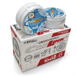 Кабель коаксиальный Cablink DG SMART 5, PVC, двухслойный экран (100% + 50%), 75 +/-3 Ом, бухта, 150 м, цвет: белый, d 0,8