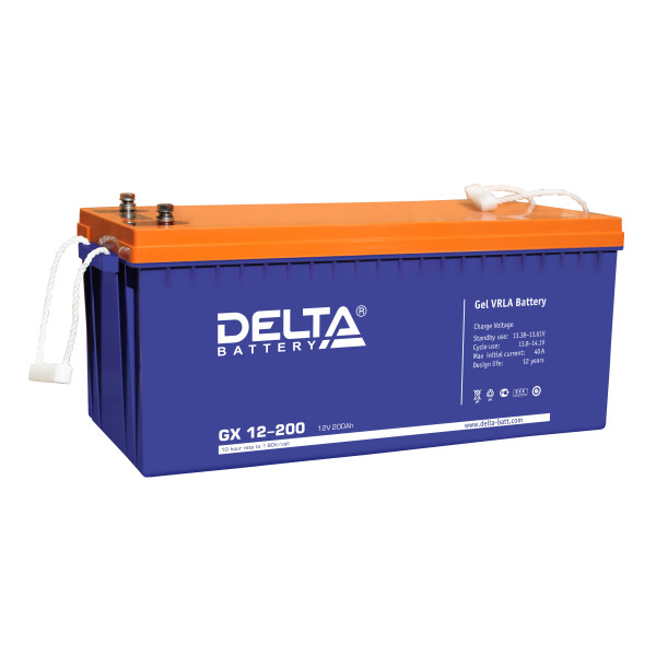 Аккумулятор для ИБП Delta Battery GX, 238х522х227 (ШхГхВ), необслуживаемый электролитный, цвет: синий, (GX 12-200)