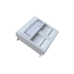 Лицевая панель розеточная BNH, 2х RJ45, 45x45, 45x45, плоская, цвет: белый