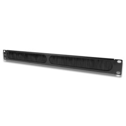 Панель с щеточным вводом Siemon, 1U, 445х483х9 (ВхШхГ), для шкафов и стоек, цвет: чёрный Панель с щеточным вводом Siemon, 1U, 445х483х9 (ВхШхГ), для шкафов и стоек, цвет: чёрный