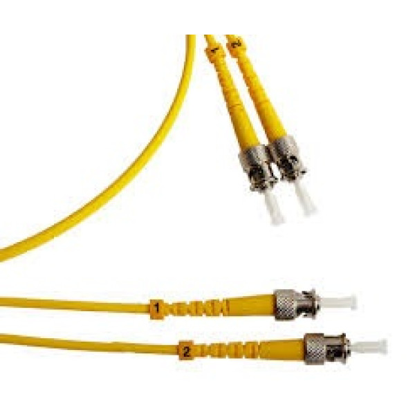 Коммутационный шнур оптический NTSS Tight Buffer, Duplex ST/ST, OS1 9/125, PVC, 3м, цвет: жёлтый