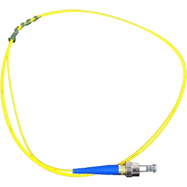 Предоконцованные волокна (pigtail) Hyperline, FC/UPC (SM), OS2 9/125, 1м, синий хвостовик, цвет: жёлтый