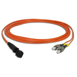 Коммутационный шнур оптический Hyperline, Duplex FC/MTRJ, OM2 50/125, LSZH, 2м, d 2мм, чёрный хвостовик, цвет: оранжевый