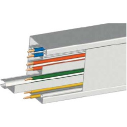 Кабель-канал Рувинил 100х40, перегородок 2, с крышкой, белый