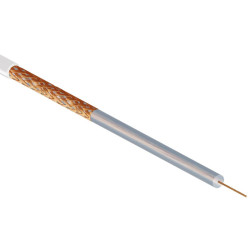 Кабель коаксиальный Rexant, PVC, однослойный экран +75%, 75 Ом, бухта, 100 м, цвет: белый, d 0,84