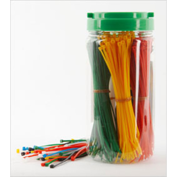 Стяжки кабельные Hyperline, 2,5х100 мм, 1000 шт, цвет: разноцветный