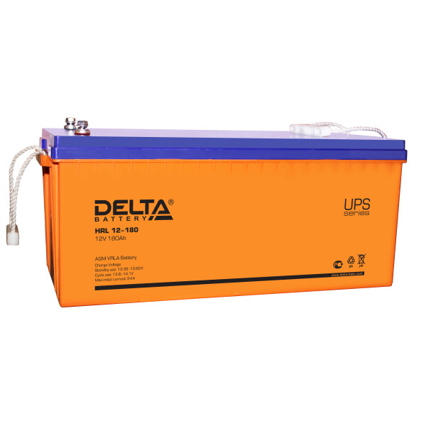 Аккумулятор для ИБП Delta Battery HRL, 238х522х223 (ШхГхВ), необслуживаемый электролитный, цвет: жёлтый, (HRL 12-180)