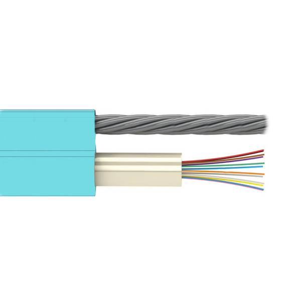 Кабель волоконно-оптический Hyperline, Tight Buffer, 8хОВ, OM3 50/125, D 5мм, LSZH, 1000м, цвет: голубой