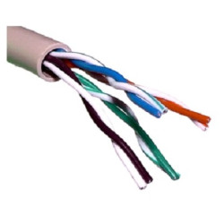 Кабель витая пара AMP, U/UTP, 4 пар., кат. 5е, d 5,1 мм , AWG24, PVC, 305м, катушка в коробке, цвет: серый