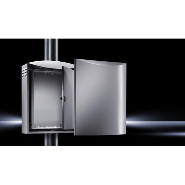 Шкаф уличный всепогодный настенный Rittal CS, IP55, 16U, 700х530х265 (ВхШхГ), цвет: серый