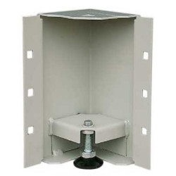 Уголок Zpas, с ножкой, 100х100х100 (ВхШхГ), для цоколя, сталь, цвет: серый