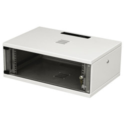 Шкаф телекоммуникационный настенный Zpas SU, 19, 4U, 223х600х500 (ВхШхГ), дверь: стекло, сварной, цвет: серый, (с открывающимися стенками)