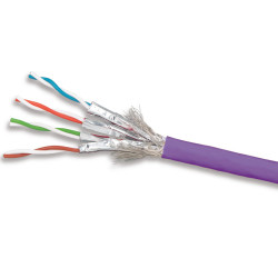 Кабель витая пара Siemon TERA, S/FTP, 4 пар., кат. 7A, 1200МГц, d 8 мм , AWG23, LSZH, 305м, бухта, цвет: фиолетовый, с медной оплеткой в изоляции
