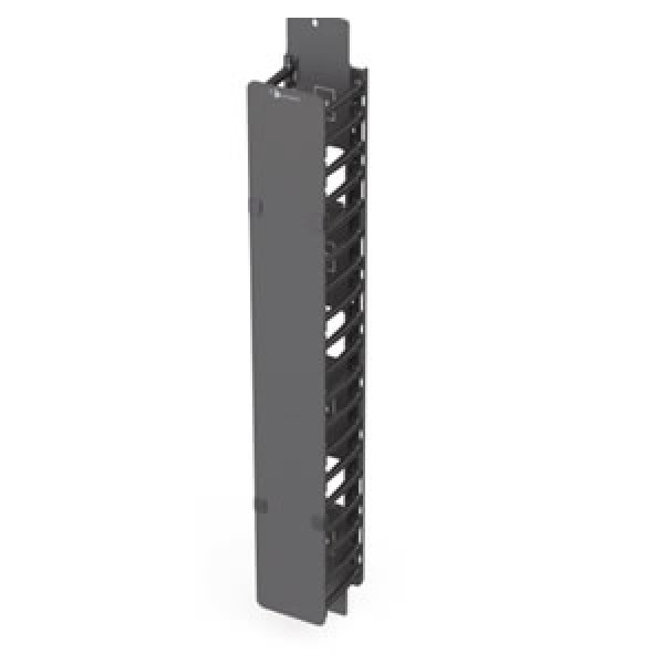 Организатор коммутационных шнуров Siemon, вертикальный, для шкафов V800 45U, цвет: чёрный, (крышка и гребенка 4)