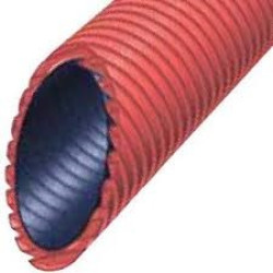 Труба двухслойная Рувинил гофрированная гибкая, ПВД, Dвнеш.125 мм, Dвнутр.108,4 мм, цвет красный, внешн.оболоч. ПНД, 50 м