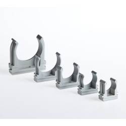 Клипса Рувинил, пластик, D50 мм, цвет серый, в упаковке 50 шт