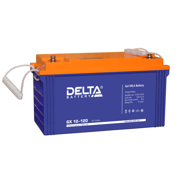 Аккумулятор для ИБП Delta Battery GX, 176х410х224 (ШхГхВ), необслуживаемый электролитный, цвет: синий, (GX 12-120)